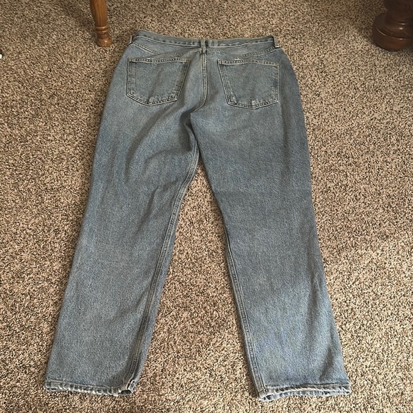 Agolde Light Blue Distressed Denim Jeans - Picture 11 of 14